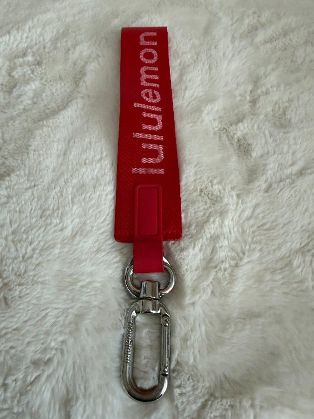 Lululemon Never Lost Lululemon Red/White Keychain